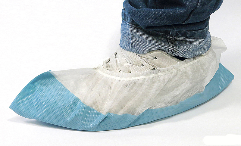 Couvre-chaussure en polyéthylène bleu - sans semelle antidérapante bleue -  Matériel de laboratoire